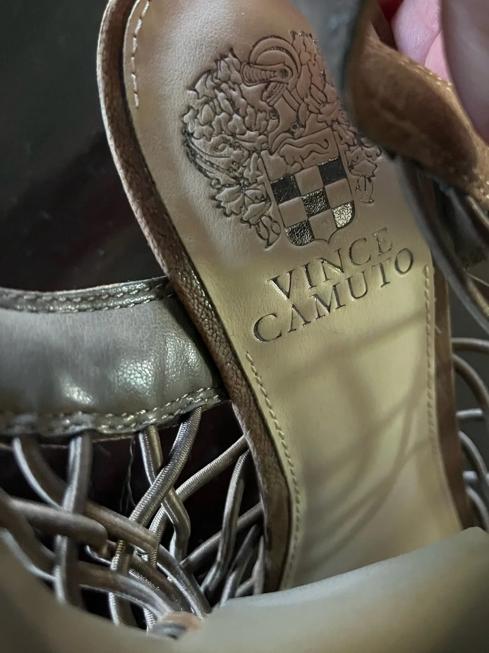 Vince Camuto Brown Lace-Up Gladiator Heels